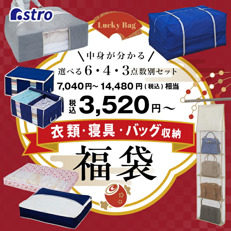 【最大20%OFFクーポン】【福袋】衣類 寝具 バッグ 収納セット ふとん収納 衣類収納 バッグ収納 羽毛布団圧縮袋ダブル用 羽毛布団保存ケース 目隠し収納カバ...