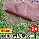 高耐久 防草シート 1×10m 2枚組 ブラウン 耐候剤配合 厚地不織布 耐久性 通水性 長期間使用 プロ仕様 園芸用 防草シート 農用シート 家庭菜園 アストロ 602-28-2set