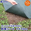 【店内最大20%OFFクーポン配布中】防草シート グリーン 1×10m 10個セット 除草シート 不織布 厚手 UV耐候剤配合 園芸シート 高透水 水はけが良い...