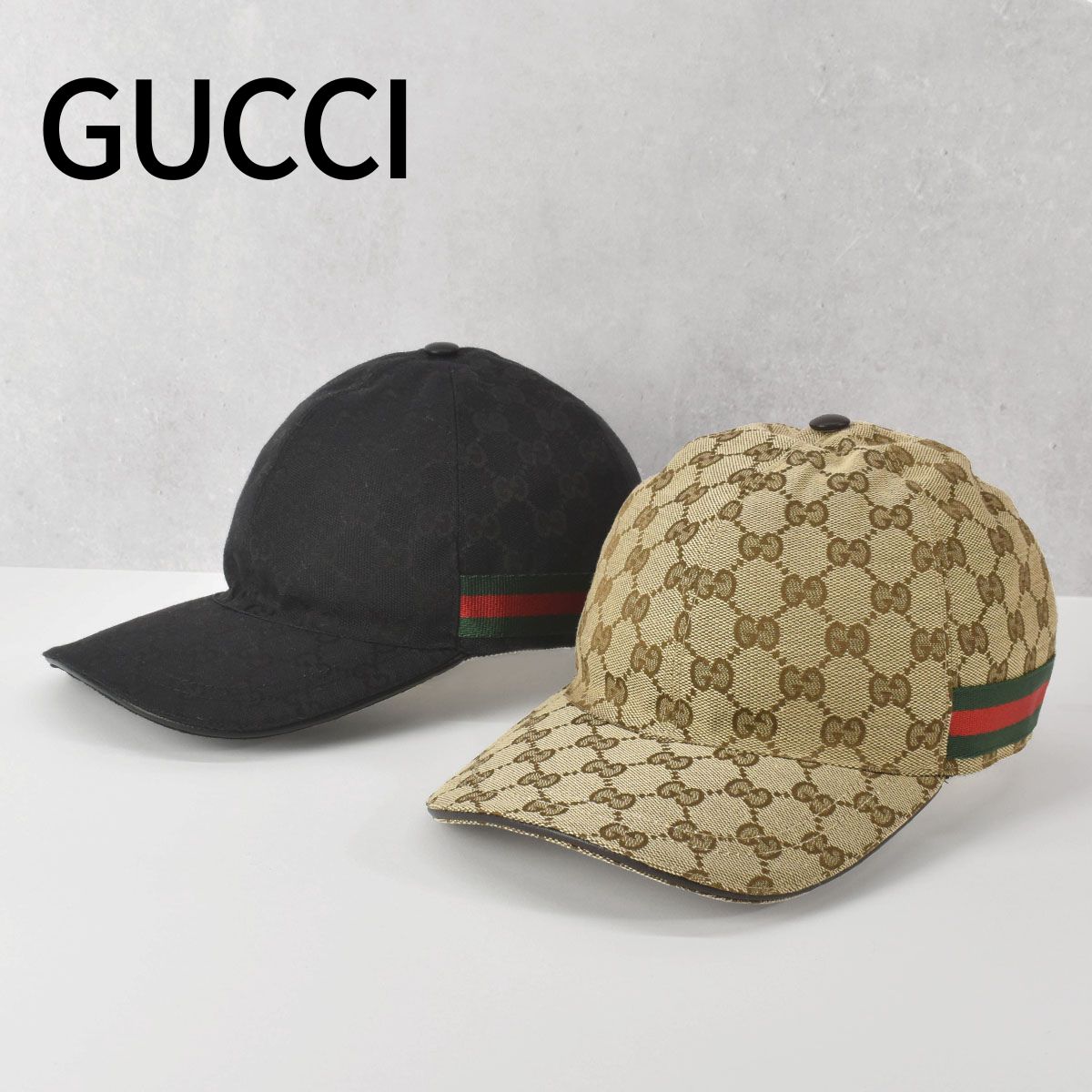 グッチ グッチ GUCCI キャップ 帽子 GGキャンバス ブラック/ベージュ M/Lサイズ 200035 KQWBG ORIGINAL GG CANVAS BASEBALL HAT ユニセックス メンズ レディース 男女兼用