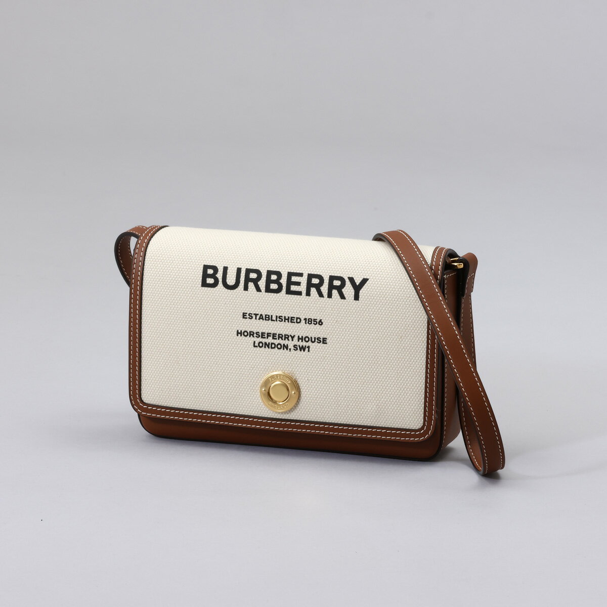 バーバリー BURBERRY ショルダーバッグ ホースフェリー ショルダー クロスボディ コットン ナチュラル 8055220 112818 A3712 LS NEW HAMPSHIRE NATURAL / TAN レディース