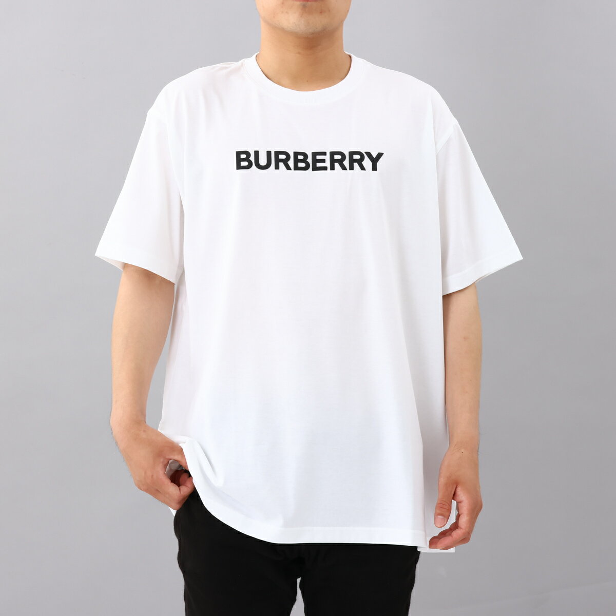 バーバリー バーバリー BURBERRY メンズTシャツ ハリソン ロゴ コットン ホワイト 8055309 130828 A1464 HARRISTON WHITE メンズ