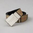 バーバリー BURBERRY ベルト 90 ブラック ベージュ チェック ベージュ バックル 8052783 メンズ 黒 おしゃれ ブランド 高級 プレゼント ギフト