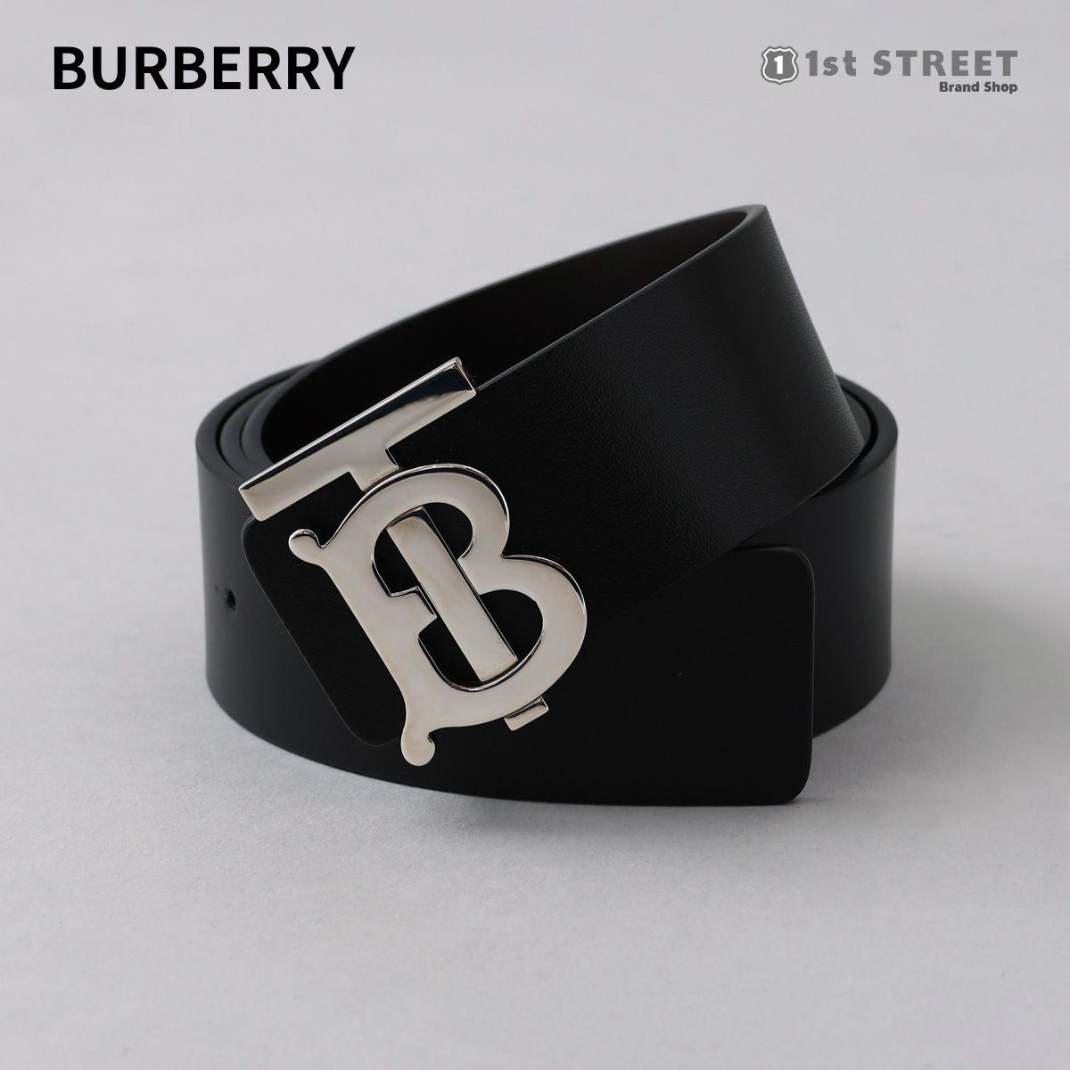 バーバリー BURBERRY ベルト 90 ブラック 黒 TBロゴ レザー 人気 おしゃれ ブランド 8009812 MEN'S BELTSBLACK メンズ