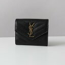 サンローラン SAINT LAURENT 3つ折り財布 モノグラム ミニ財布 レディース ブラック キルティングレザー コンパクト 403943 YSL PFD(205Y)MONO 1000 NOIR