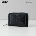 メゾン マルジェラ ミニ財布 レディース エムエム 6 メゾン マルジェラ MM6 MAISON MARGIELA 小銭入れ 財布 小銭入れ付 ミニ財布 レザー 本革 ロゴ ブランド 高級 ジャパニーズ ブラック BLACK T8013 P6445 SA6UI0016 JAPANESE 6 SLG - ZIP WALLET ユニセックス レディース メンズ