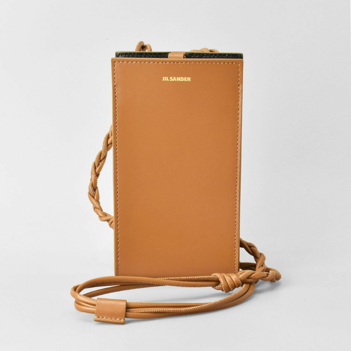 ジルサンダー スマホショルダー ジルサンダー JIL SANDER フォンケース スマホショルダー スマホケース 牛革 キャメル J07VL0002 P4841 225 TANGLE PHONE CASE ACORN レディース