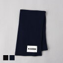 ジルサンダー JIL SANDER マフラー カシミヤ レディース メンズ ロゴラベル付 ニット ネイビー 紺 J02TE0001 J13201 ユニセックス