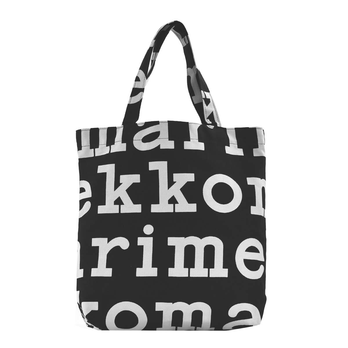 マリメッコ マリメッコ MARIMEKKO トートバッグ コットン ショッピングバッグ レディース ブラック ホワイト 047312 NOTKO LOGO 911 BLACK/OFF WHITE