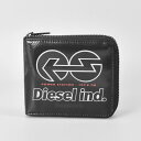 ディーゼル 財布（メンズ） ディーゼル DIESEL 2つ折財布 コンパクト財布 ジップウォレット HIRESH XS ZIPPI ブラック メンズ X08996 P4635