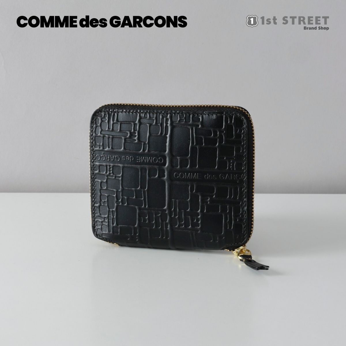 コムデギャルソン COMME DES GARCONS 2つ折り財布 ラウンドジップ ミニ財布 メンズ レディース ブラック コンパクト SA2100EL BLACK【RSL】