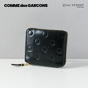 コムデギャルソン COMME DES GARCONS 2つ折財布 コンパクト財布 ミニ財布 小銭入れ付き ドット エンボス ブラック SA2100NE POLKA DOTS EMBOSSED BLACK ユニセックス レディース メンズ 男女兼用【RSL】