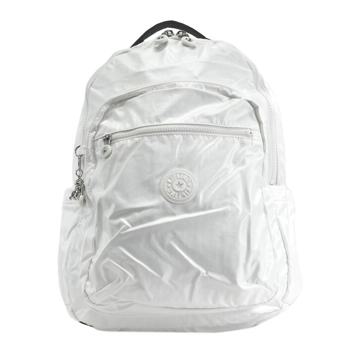 キプリング KIPLING バックパック リュック レディース メンズ ホワイト 軽量　旅行 ナイロン KI4034 SEOUL 47I WHITE METALLIC