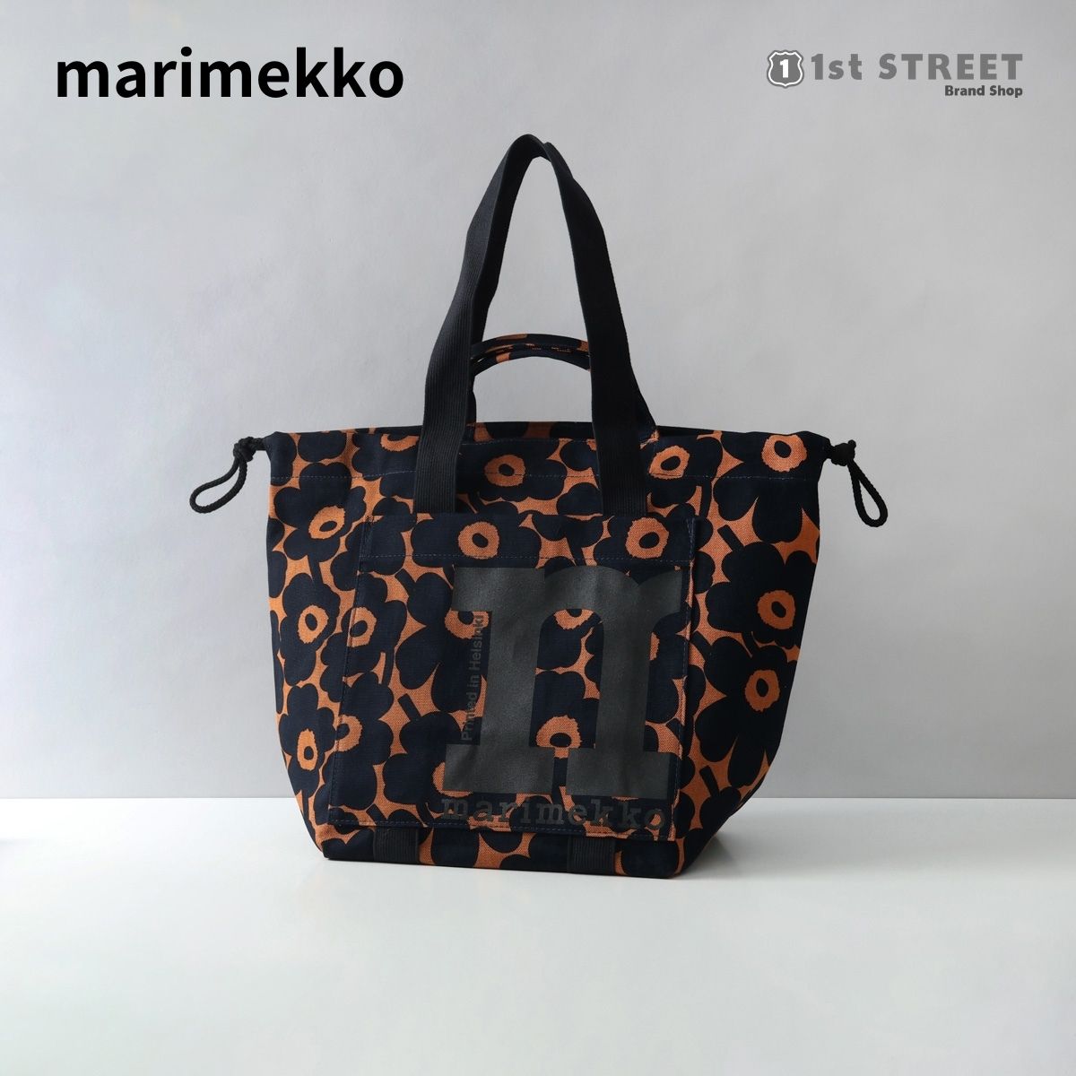 マリメッコ MARIMEKKO ハンドバッグ バッグ トートバッグ 2way ブランド ウニッコ 大容量 おしゃれ 人気 かわいい 可愛い ブラウン BROWN, DARK NAVY 865 092442MONOFORM MINI UNIKKO レディース