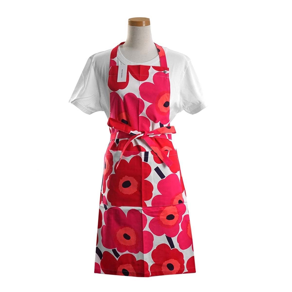 マリメッコ　エプロン マリメッコ MARIMEKKO エプロン レッド ウニッコ キッチン 064161 001 PIENI UNIKKO【ネコポスOK(2点まで)】