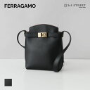 フェラガモ スマホショルダー フェラガモ FERRAGAMO フォンケース バッグ ショルダー スマホショルダー レザー 本革 ブランド 高級 ブラック/ピンク NERO/NYLUND PINK 770888 220650 HUG PORTA CELL レディース