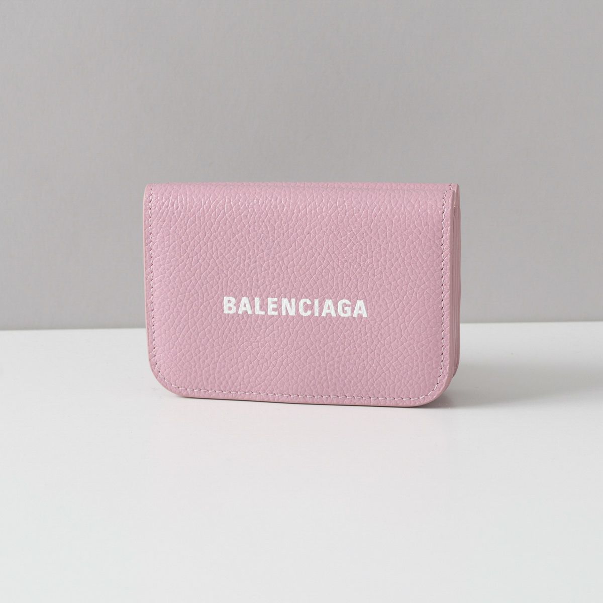 バレンシアガ 財布（メンズ） バレンシアガ BALENCIAGA 3つ折り財布 ライトピンク 財布 三つ折り スモール ミニ財布 レザー ブランド 高級 593813 CASH MINI WALLET 1IZI3 6990 POWDER PINK L WHITE ユニセックス メンズ レディース