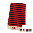 【アウトレット】トミーヒルフィガー TOMMY HILFIGER マフラー ストライプ ボーダー モノグラム柄 アクリル HTCB-1401 HTCB-1600 メンズ レディース ユニセックス