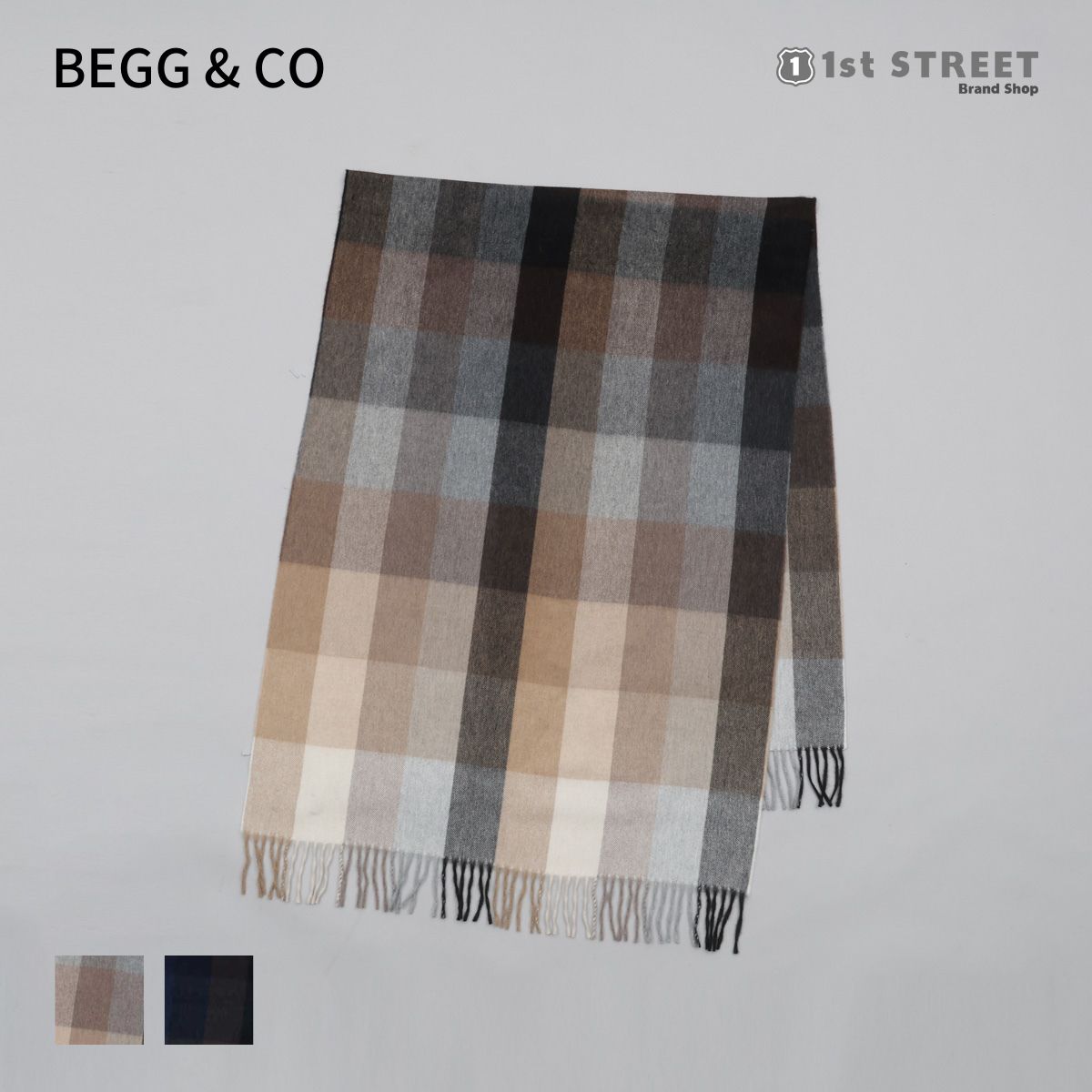 BEGG&CO マフラー 【5/10限定！2人に1人が当選★エントリーで最大100％ポイントバック】ベグ アンド コー BEGG & CO ストール ベグ＆コー 65x180cm マフラー ウール アンゴラ混 ブランド 高級 JURA JENNINGS STOLE レディース