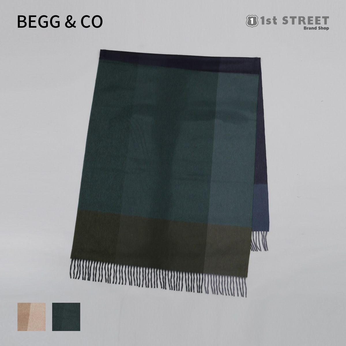 BEGG&CO マフラー 【5/10限定！2人に1人が当選★エントリーで最大100％ポイントバック】ベグ アンド コー BEGG & CO ストール ベグ＆コー 73×183cm マフラー ウール カシミヤ カシミア ブランド 高級 ARRAN TAYLOR TAYE STOLE レディース