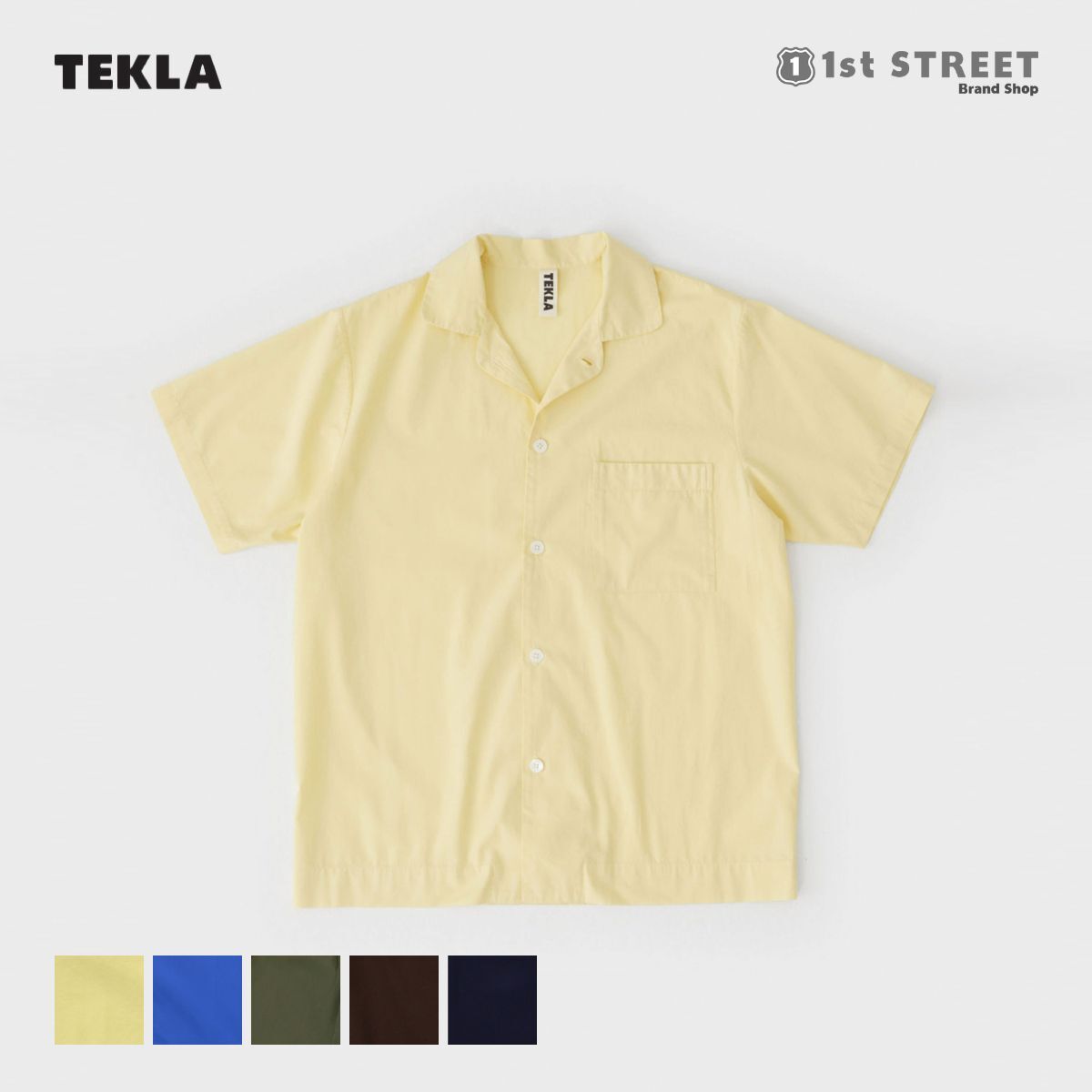 楽天1st STREETテクラ TEKLA 半袖シャツ パジャマ シャツ ブラウス カジュアルシャツ コットン かわいい 人気 おしゃれ 可愛い ユニセックス メンズ レディース