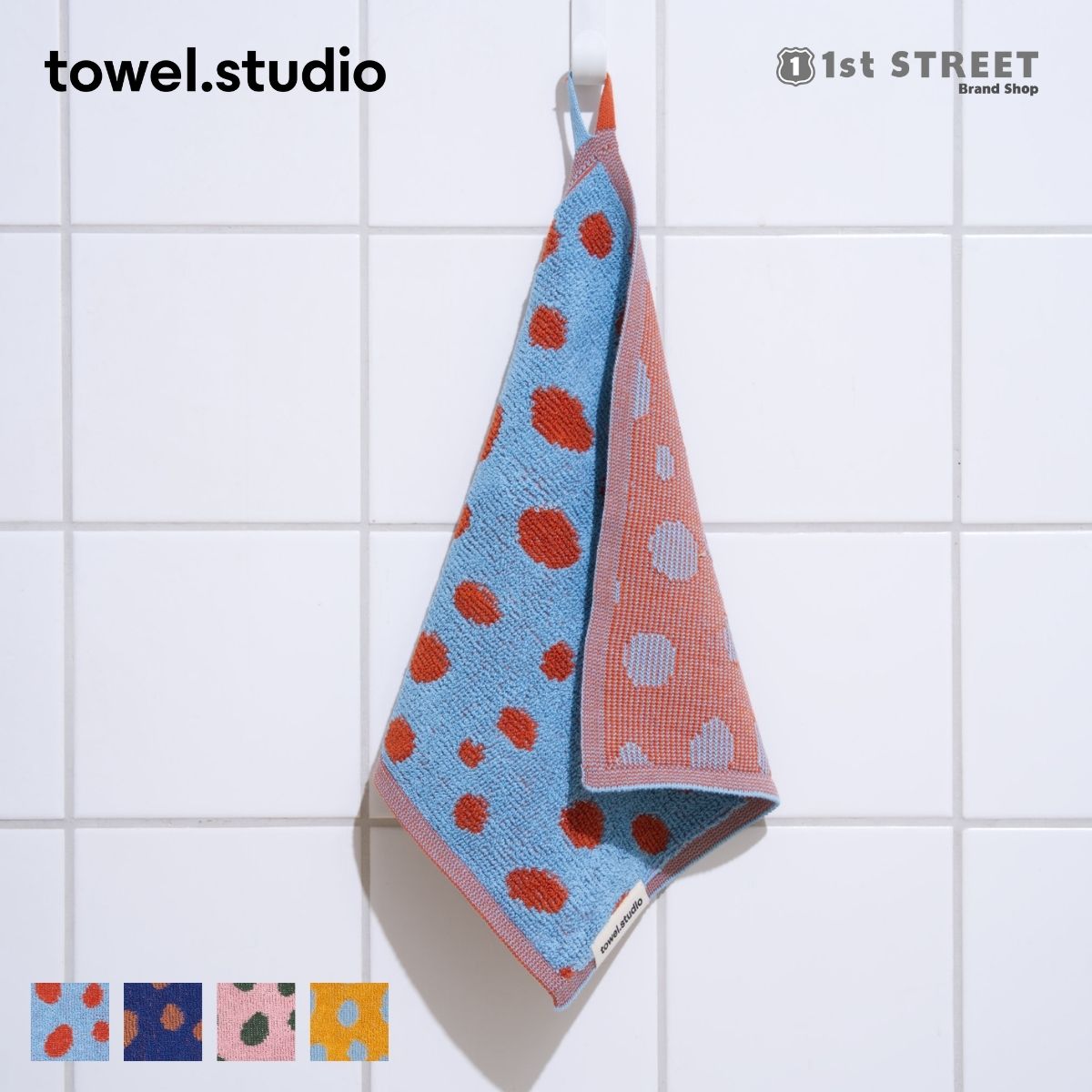 Rakuten - タオルスタジオ towel.studio タオル ウォッシュクロス 30×30cm ハンドタオル ハンカチ ニットタオル カラフル プレゼント ギフト 人気 おしゃれ ブランド PEBBLE FBS-02-001-20 レディース メンズ