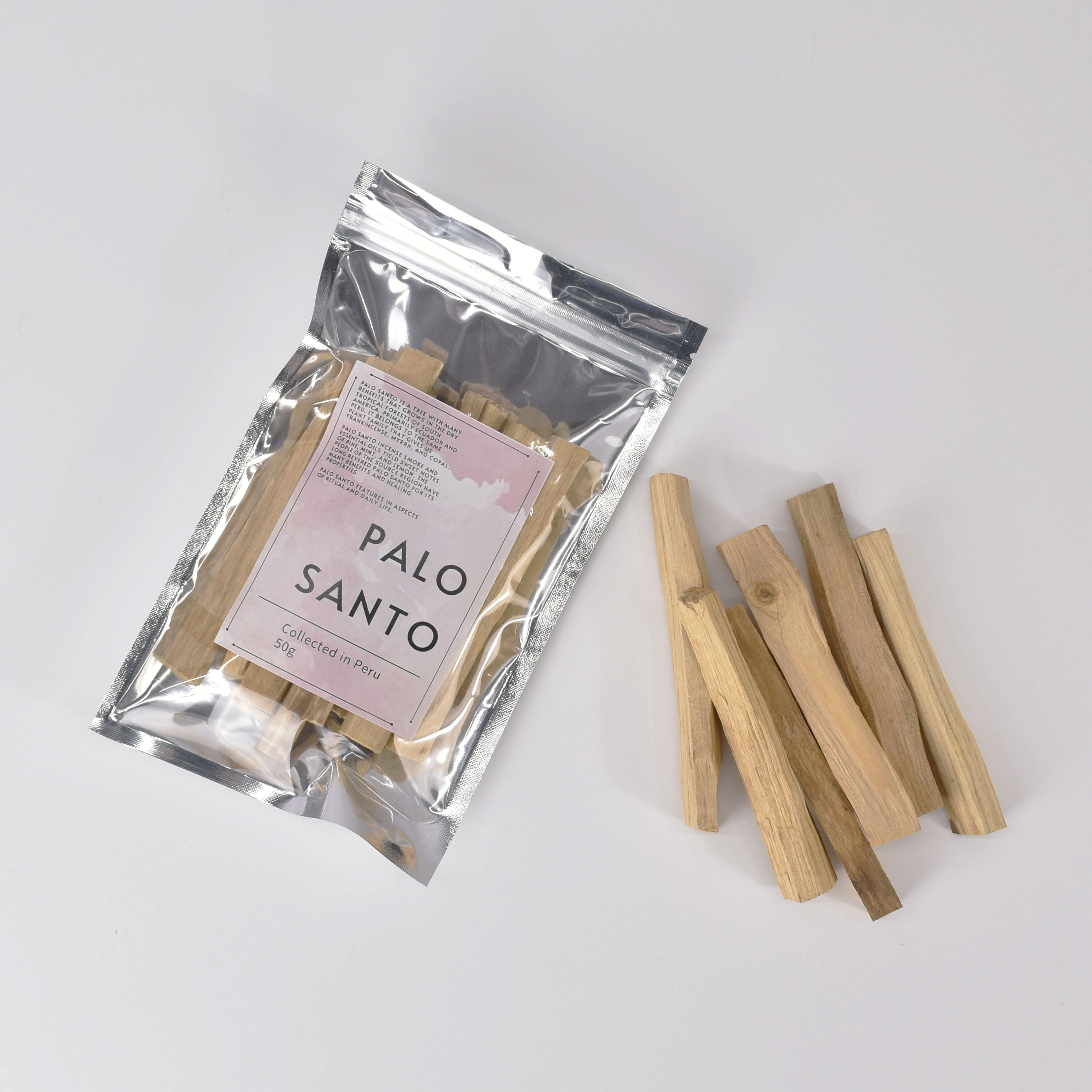 パロサント ペルー産 香木 お香 浄化 ナチュラル オーガニック PALO SANTO INCENSE STICKS 50g（6本前後）【ネコポスOK(3点まで)】