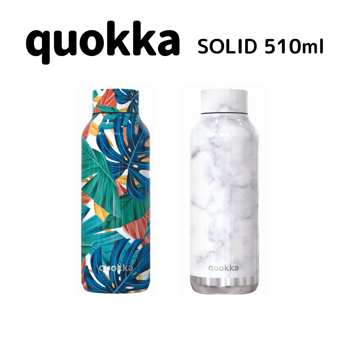 クオッカ QUOKKA タンブラー 510ml ステンレスボトル 水筒 マグボトル 保冷 保温 広口 真空断熱 蓋付 SOLID