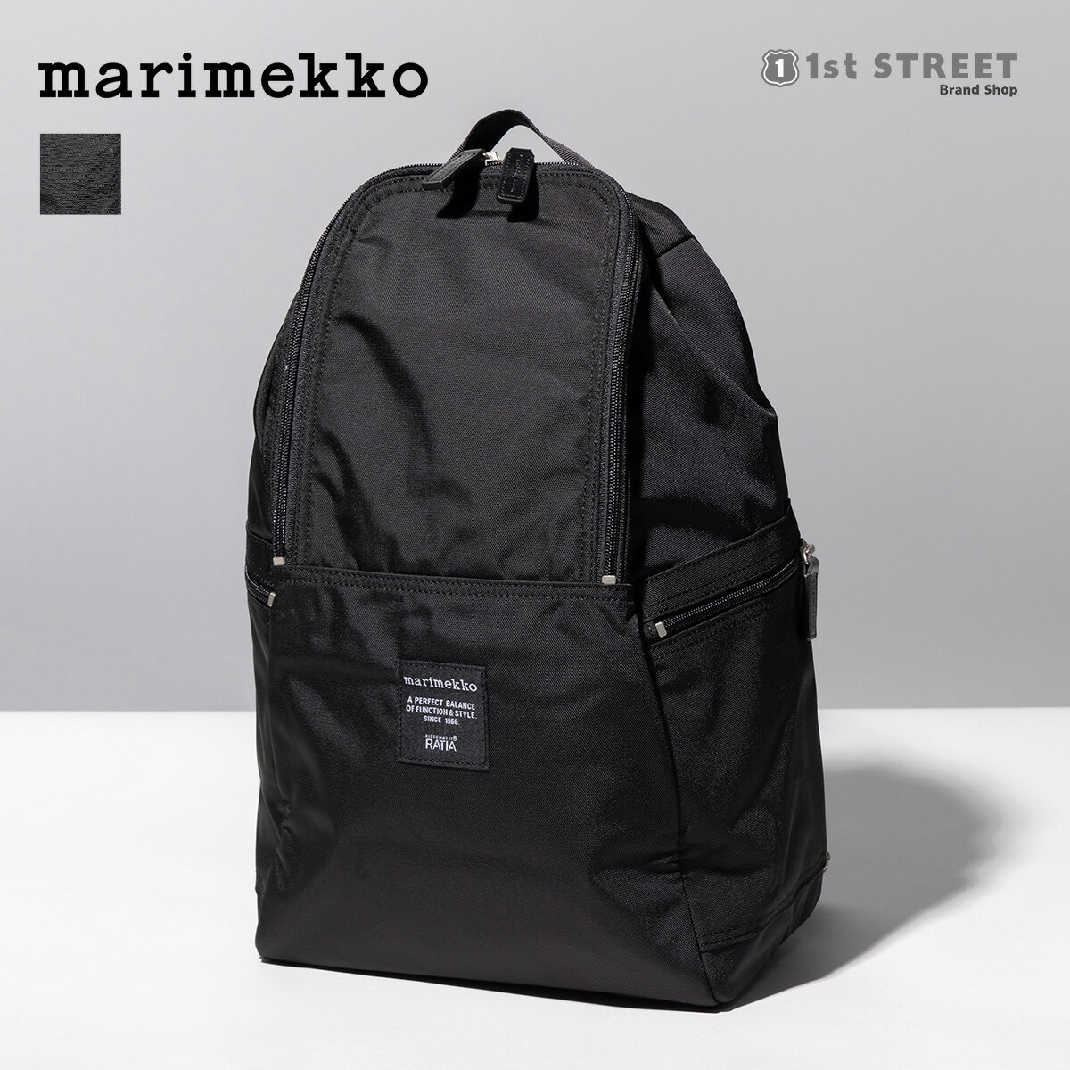 マリメッコ マリメッコ MARIMEKKO バックパック メトロ リュック ブラック 通勤 通学 ナイロン 039972 METRO ブラック レディース メンズ 男女兼用 バッグ 人気 大容量 おしゃれ オシャレ リュックサック