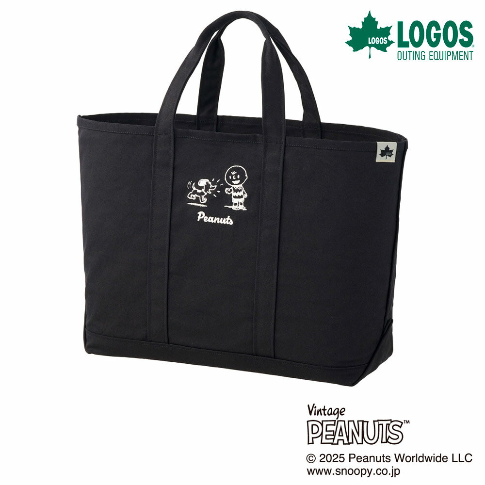ロゴス LOGOS SNOOPY（PEANUTS 75years) トートバッグ（ブラック） 37500419