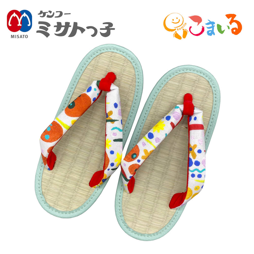ケンコーミサトっ子草履　ミサトっ子×moyouten 子供用 とある花束のサムネイル