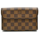 LOUIS VUITTON（ルイヴィトン） ダミエ　ポシェット・フロレンティーヌN51856 ブラウン PVCコーティングキャンバス ポーチ ショルダーバッグ