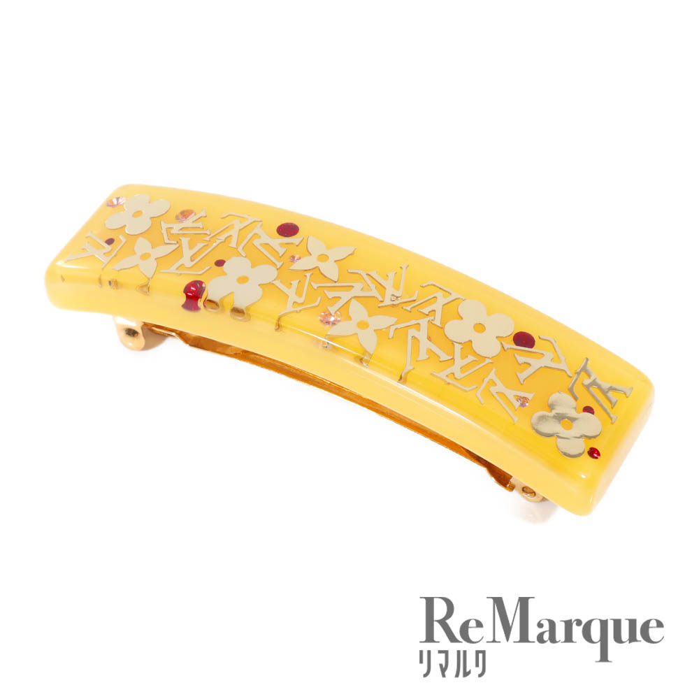 【未使用品】LOUIS VUITTON ルイ ヴィトン バレッタ アンクルージョン ノワール ヘアアクセサリー 髪留め バレッタ ラインストーン  ゴールド M65304 【中古】【u】 | Blumin 楽天市場店