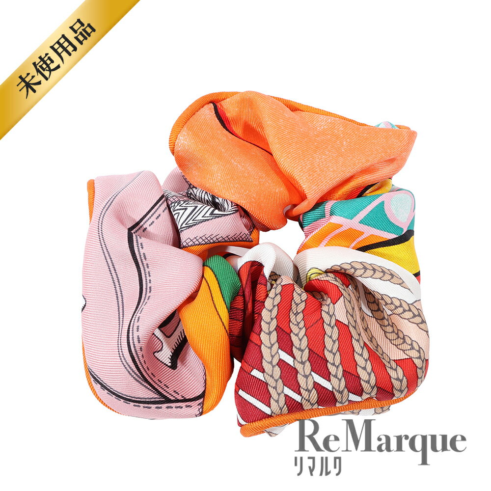 【未使用品】 HERMES（エルメス）クラウディア シュシュ シルク マルチカラー ヘアゴム【中古】【程度Sランク】のサムネイル
