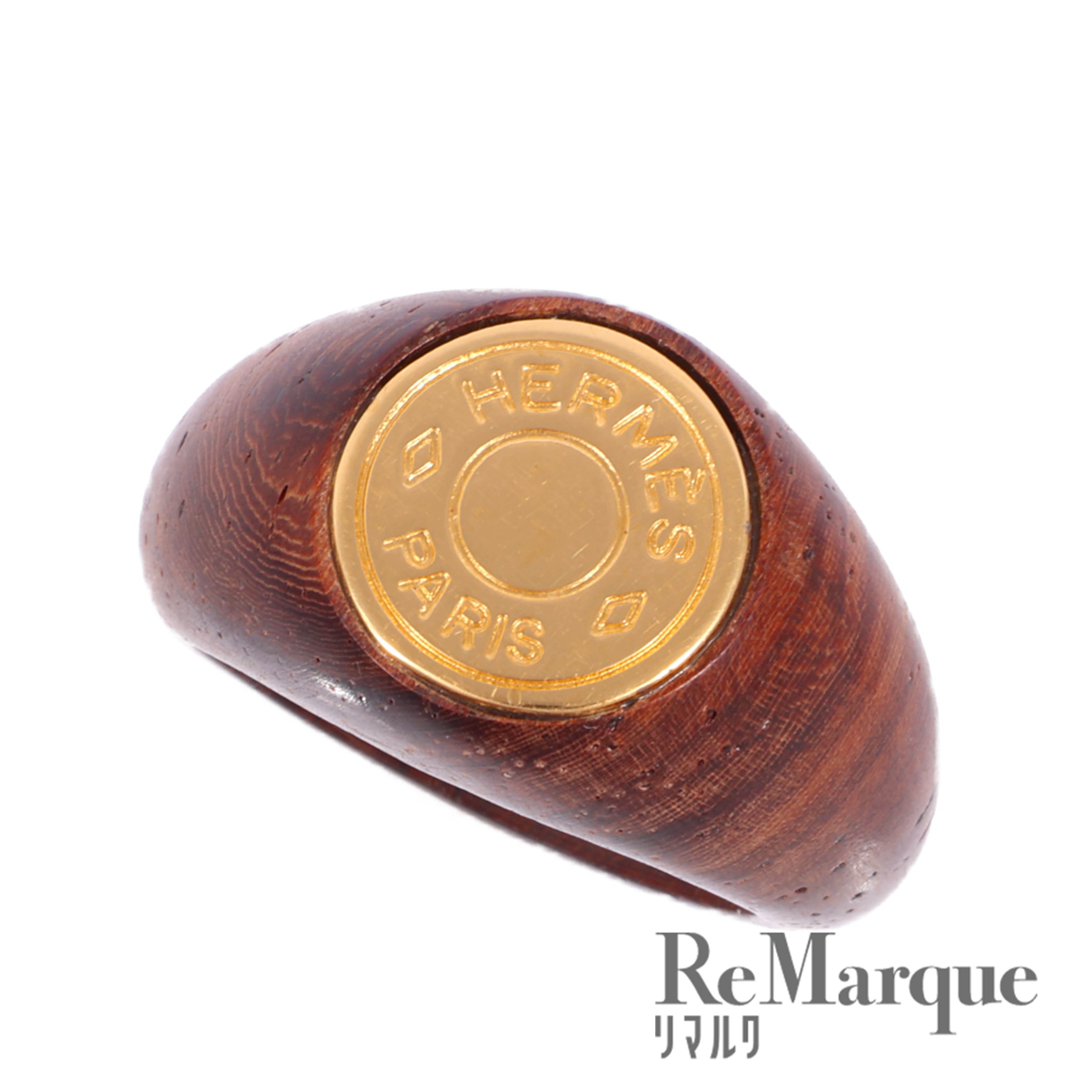 HERMES（エルメス）セリエ ウッドリング ゴールド ブラウン GP メンズ【中古】【程度ABランク】のサムネイル