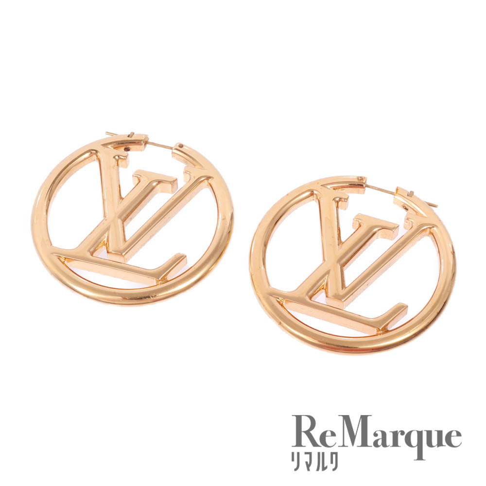 LOUIS VUITTON（ルイヴィトン）ピアス フープ ルイーズ ゴールド GP M64288 レディース【中古】【程度Bランク】のサムネイル