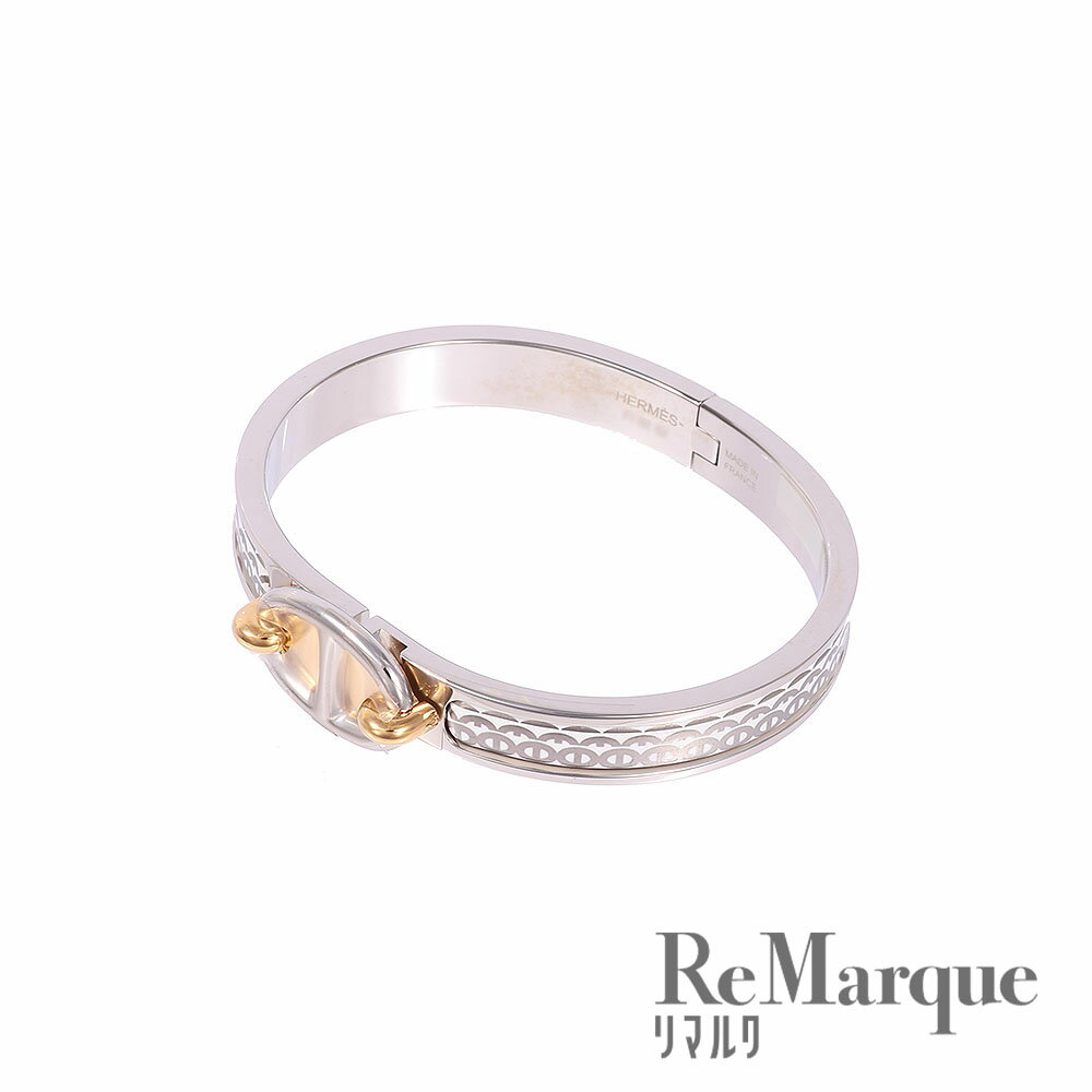 HERMES（エルメス）ミニクリックPM シェーヌダンクル ブレスレット ゴールド×ホワイト【中古】【程度Aランク】のサムネイル