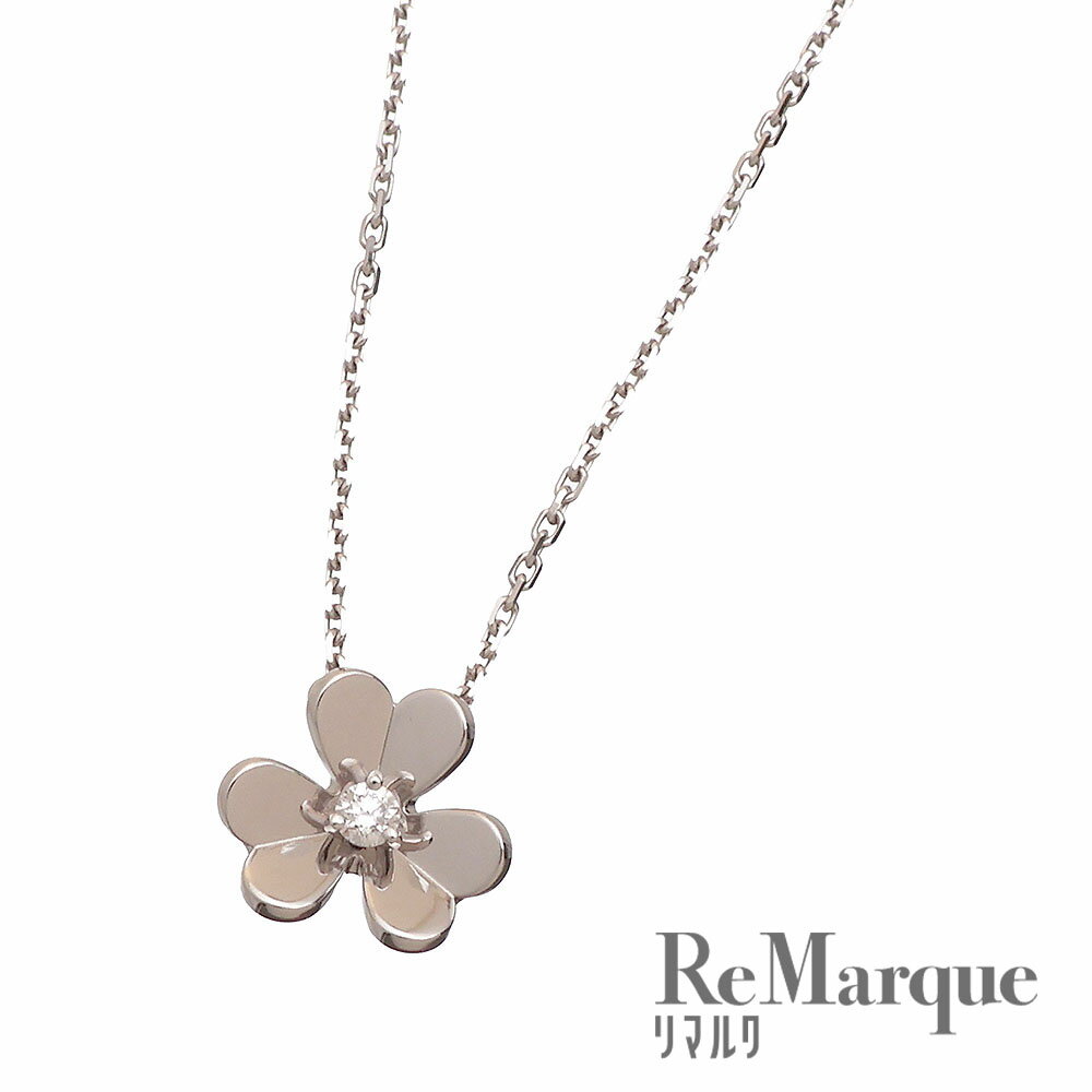 Van Cleef & Arpels（ヴァンクリーフアンドアーペル） フリヴォル ミニ ダイヤネックレス VCARP0J400 K18WG ホワイトゴールド 花 フラワー 【中古】【程度ABランク】のサムネイル