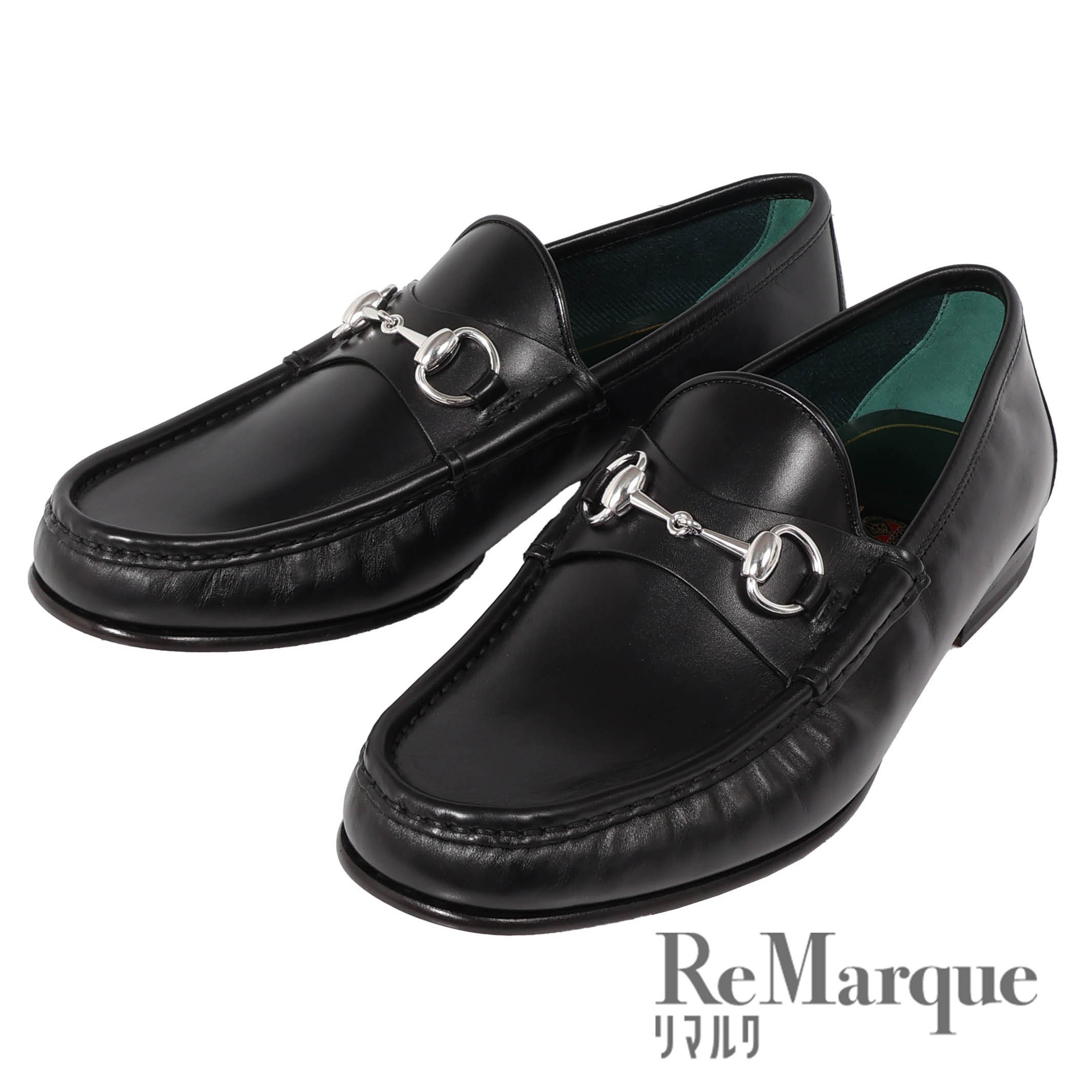 GUCCI 黒ローファー ドライビングシューズ 38 24.5cmシェリー GUCCI 黒ローファー ドライビングシューズ 38 24.5cmシェリー