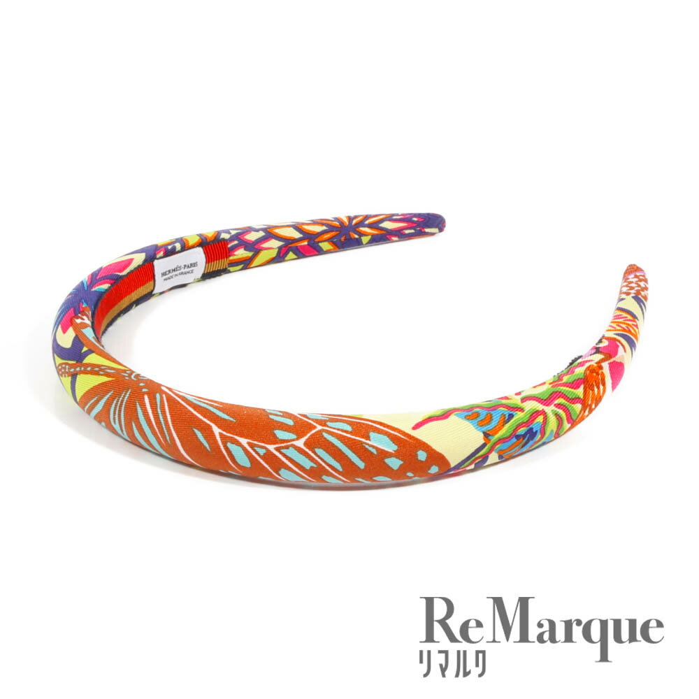 HERMES（エルメス）エルザ カチューシャ シルク マルチカラー ヘッドバンド ヘアアクセサリー レディース【中古】【程度SAランク】のサムネイル