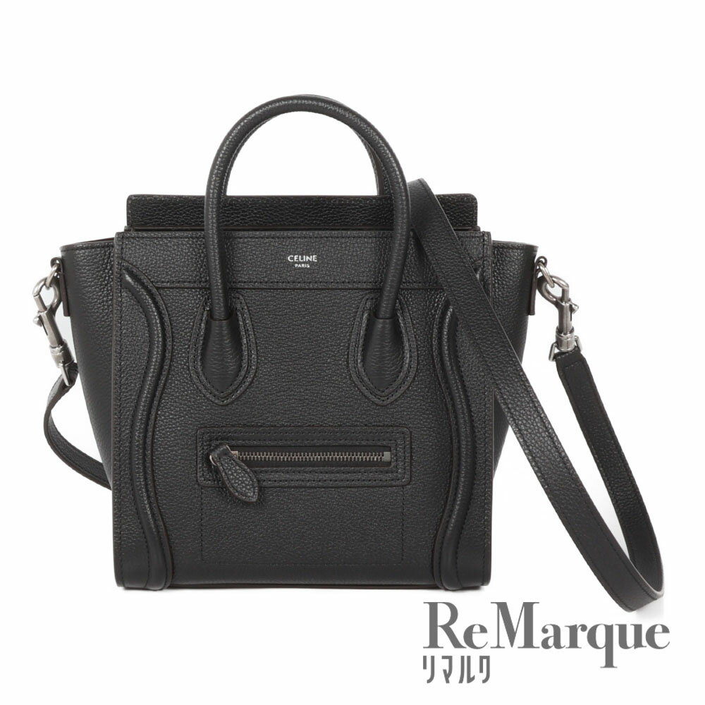 CELINE（セリーヌ） ラゲージ ナノショッパー ブラック 2WAY ショルダーバッグ ハンドバッグ 鞄 レディース【中古】【程度Aランク】のサムネイル