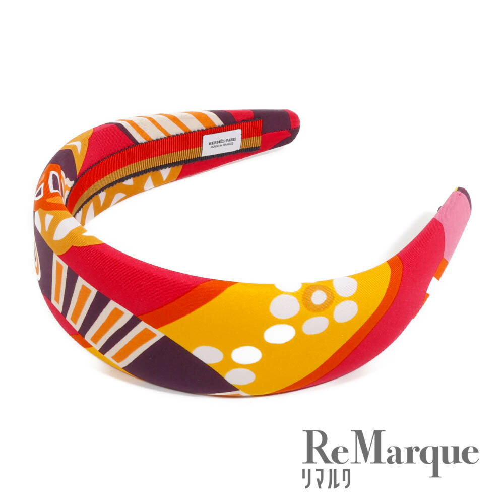 【未使用品】 HERMES（エルメス）シルクツイル ジナ 鐙の幻想 ヘアアクセサリー カチューシャ ヘアバンド レディース【中古】【程度SAランク】のサムネイル