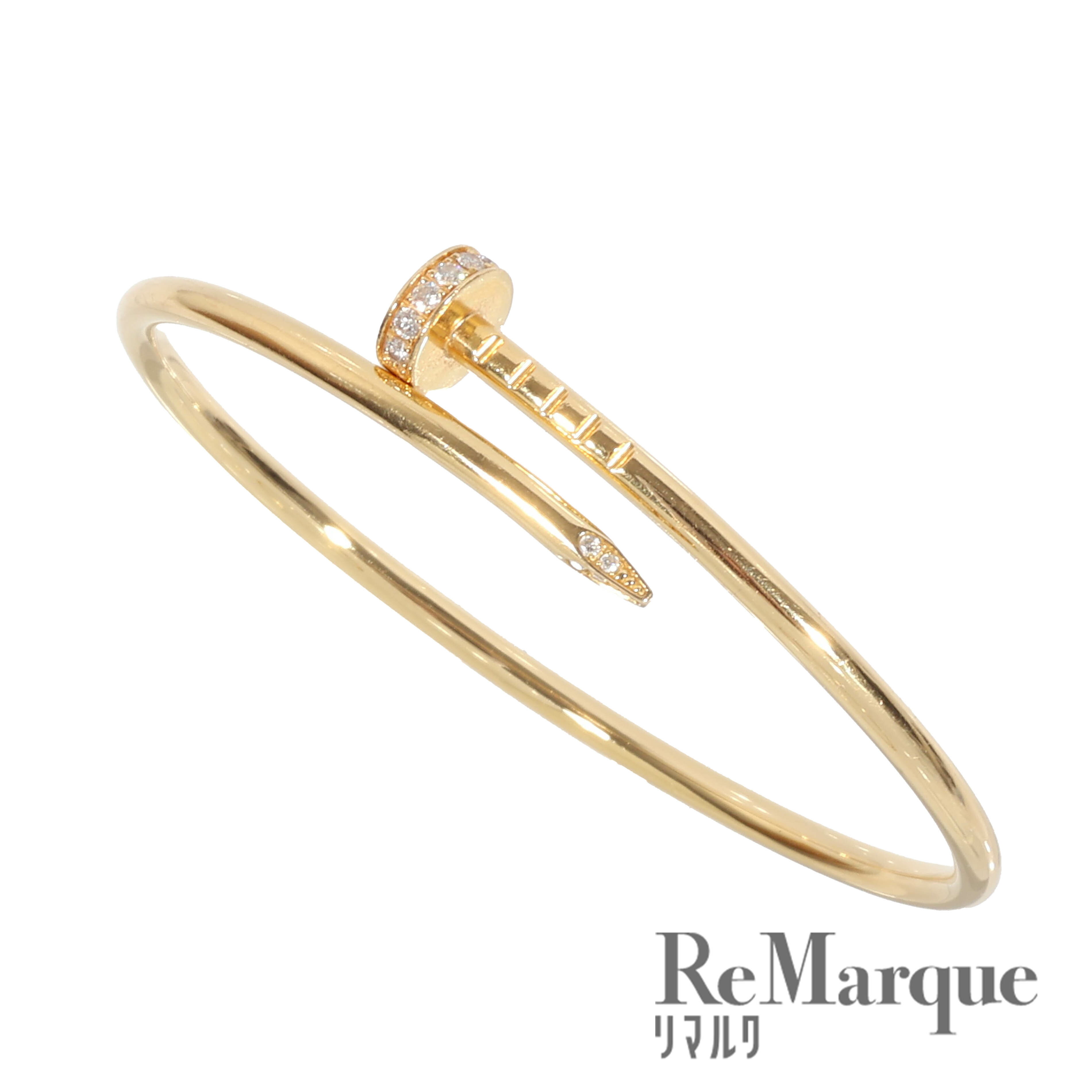 Cartier（カルティエ）ジュストアンクル ブレスレット ダイヤ YG AU750 K18 18金 14号 CRB6066114 【中古】【程度ABランク】のサムネイル