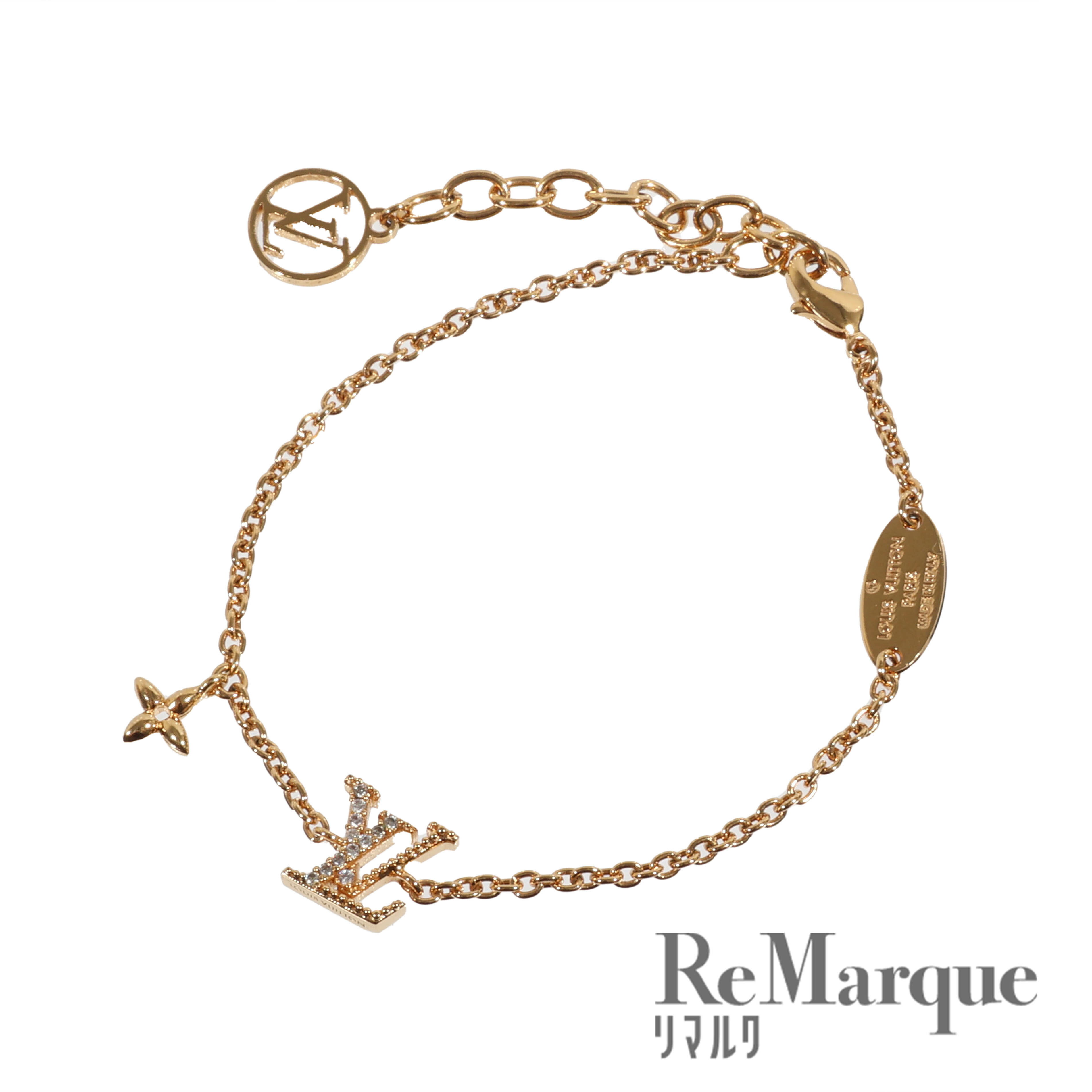 LOUIS VUITTON（ルイヴィトン）LVアイコニック ブレスレット M00587 ゴールド GP アクセサリー レディース【中古】【程度Aランク】のサムネイル