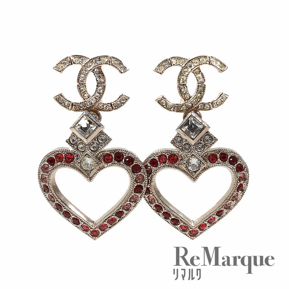 CHANEL（シャネル）ココマーク ハートピアス ラインストーン GP A16K アクセサリー レディース【中古】【程度ABランク】のサムネイル
