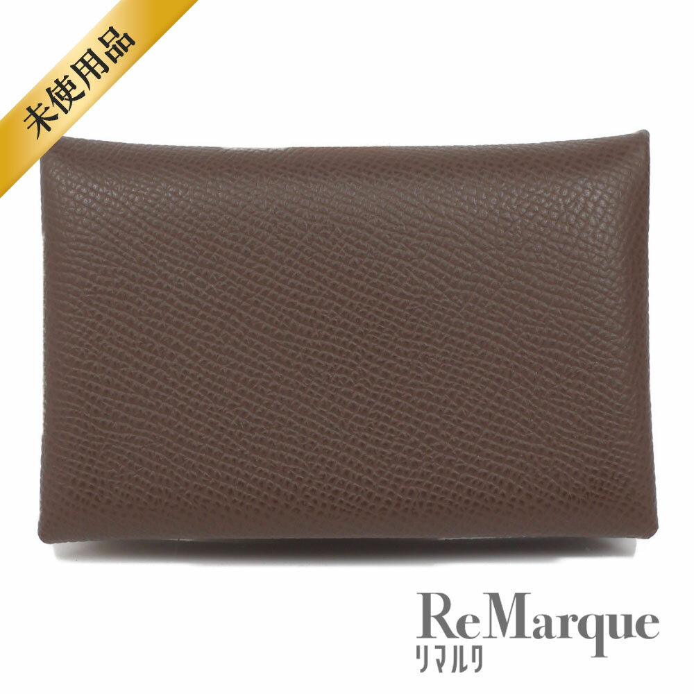 HERMES(エルメス) カルヴィ カードケース コインケース エコルセ エプソン シルバー金具 B刻印 ブラウン【中古】【程度N】