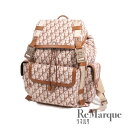 Christian Dior(クリスチャンディオール) ディオール ×トラヴィススコット カクタスジャック オブリーク ジャカード ブラウン系 バックパック【中...