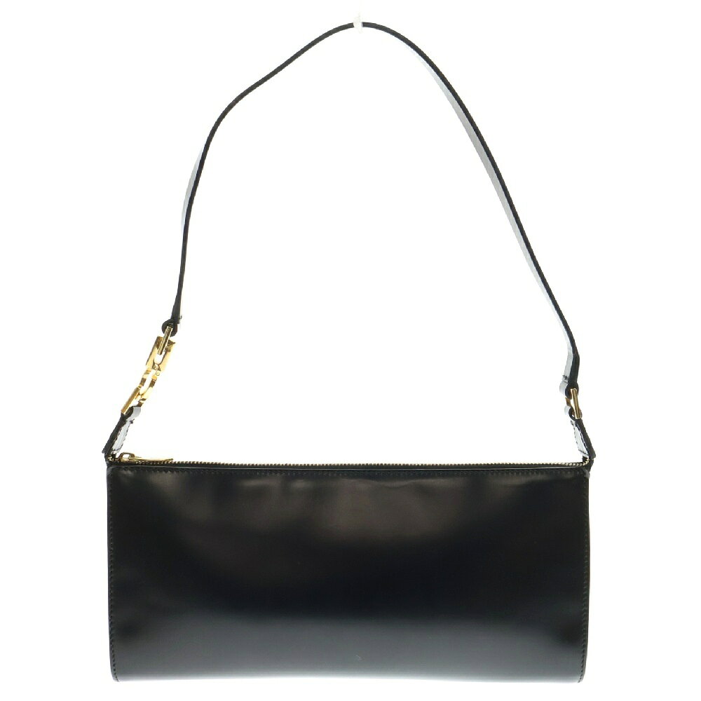 Salvatore Ferragamo(サルヴァトーレ フェラガモ) ガンチーニ ショルダーバッグ ハンドバッグ ブラック レザー ゴールド金具 ワンショルダー 肩掛け レディース【中古】【程度A】