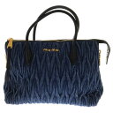 miumiu(ミュウミュウ) マテラッセ デニム ブルー 5BG069 デニム 2way ハンドバッグ ショルダーバッグ【中古】【程度B】