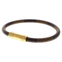 LOUIS VUITTON(ルイヴィトン) キープ イット M8137F PVC×メタル ブラウン ブレスレット アクセサリー ジュエリー【中古】【程度A】(4)